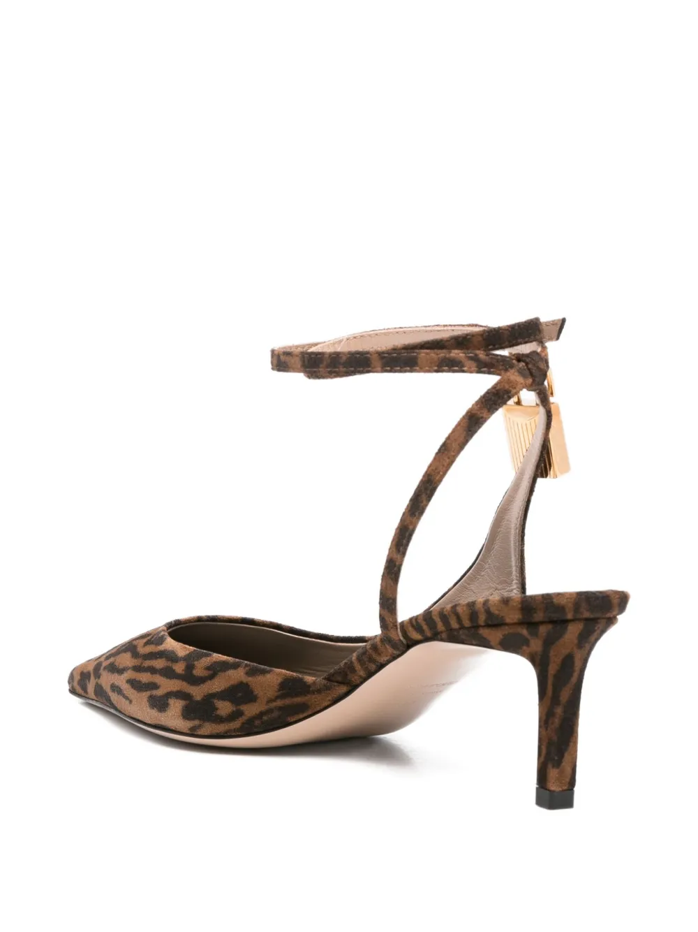 TOM FORD 60mm padlock ankle-strap pumps Brown
