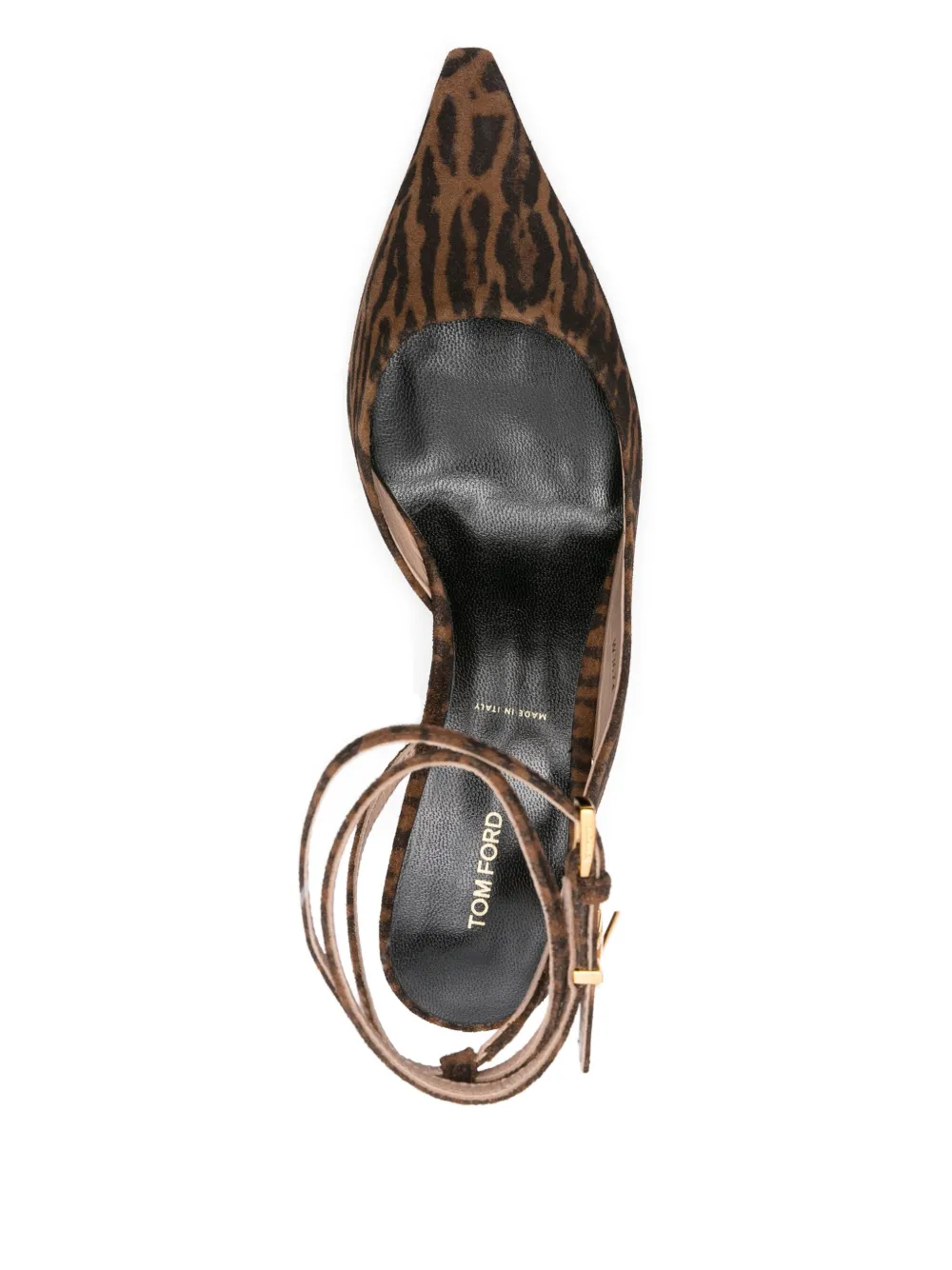 TOM FORD 60mm padlock ankle-strap pumps Brown