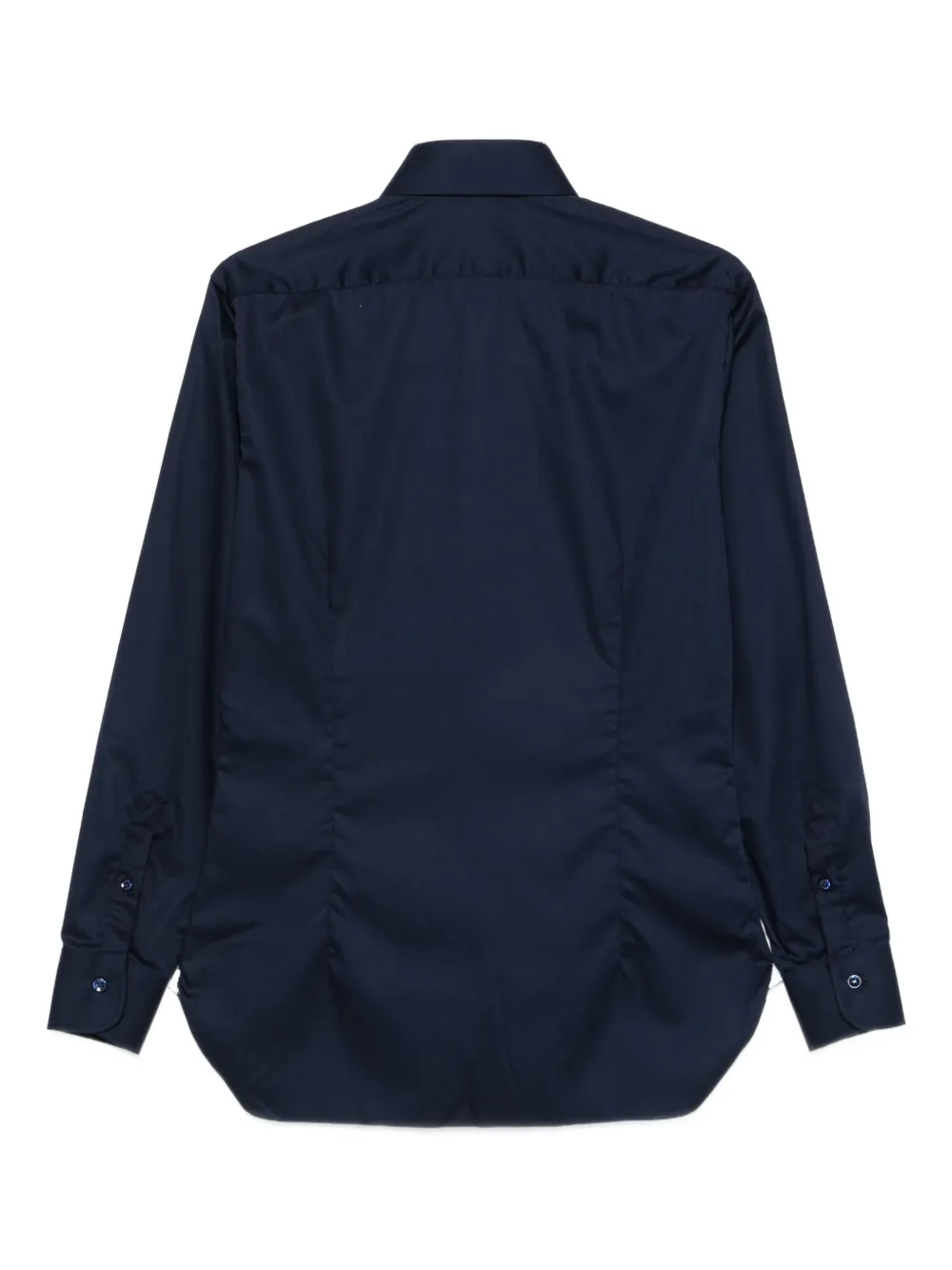 Barba long-sleeve cotton shirt - Blauw