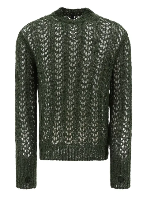 Jean-Luc A. Lavelle open-knit crew-neck sweater