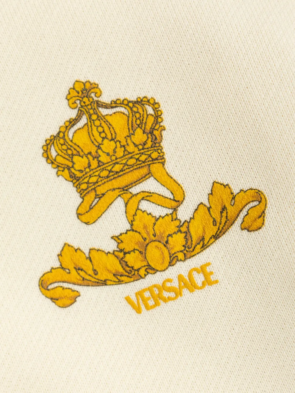 Versace Kids crown-embellished pleated dress Beige