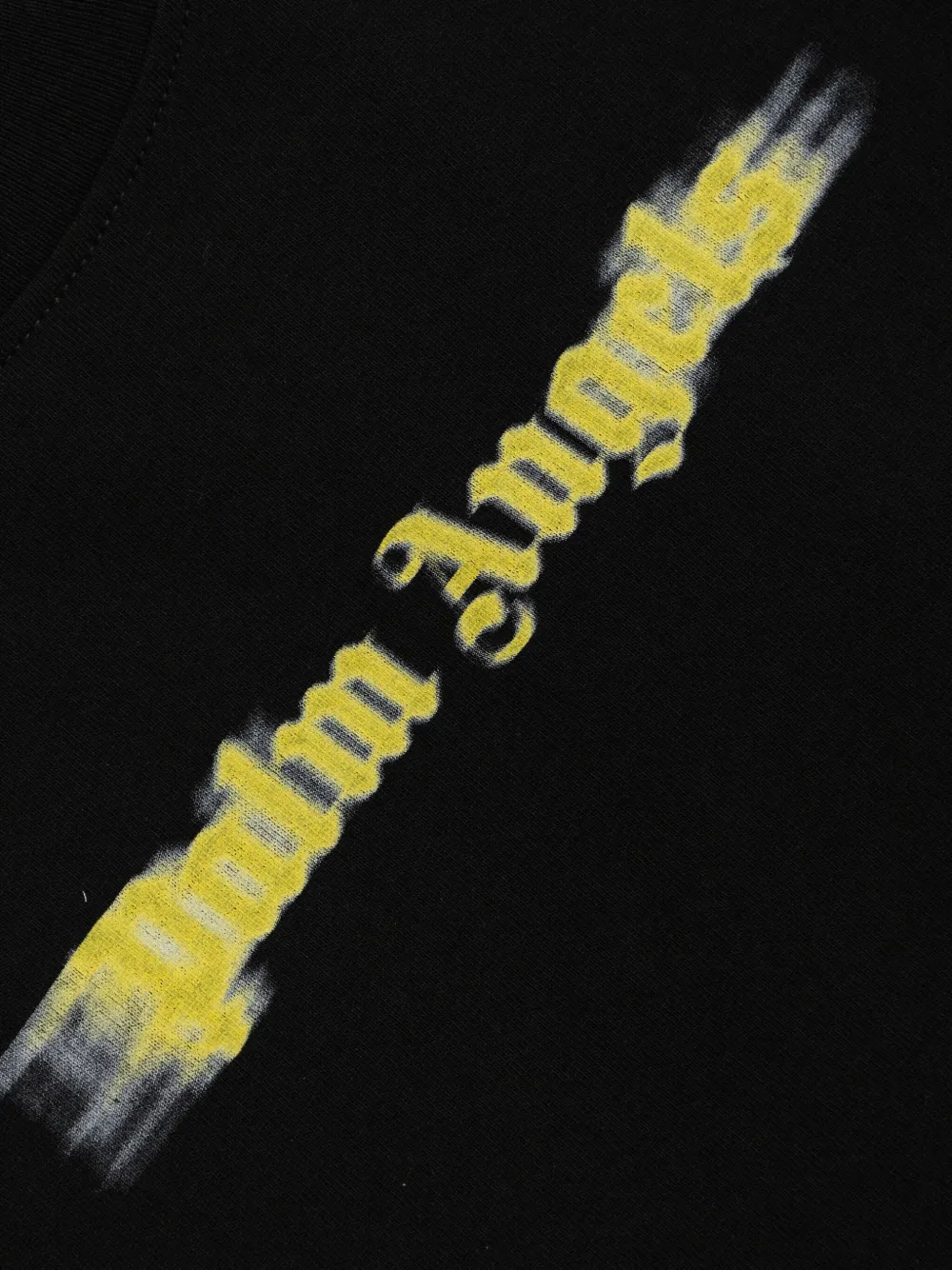 Palm Angels Kids T-shirt met logo en spray-effect Zwart