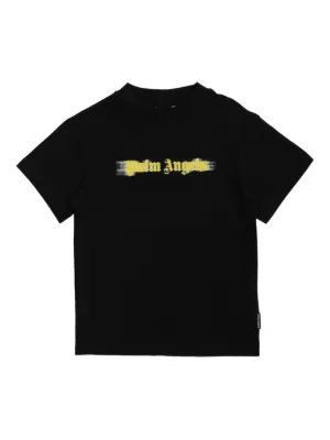 Palm Angels Kids logo-print Track T-shirt | Black | FARFETCH
