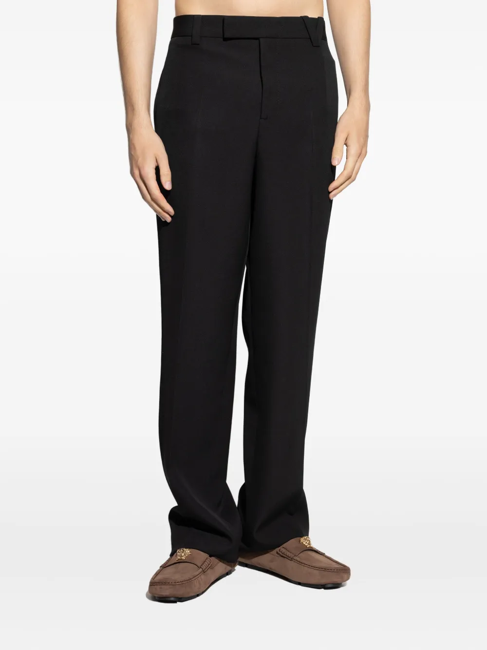 Versace Casual Pants With Belt Loops In Black
