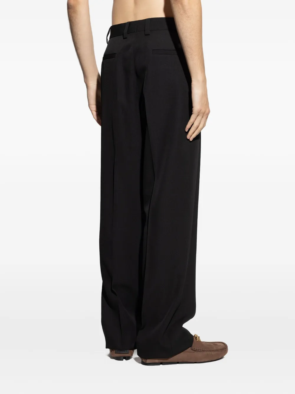 Versace Casual Pants With Belt Loops In Black