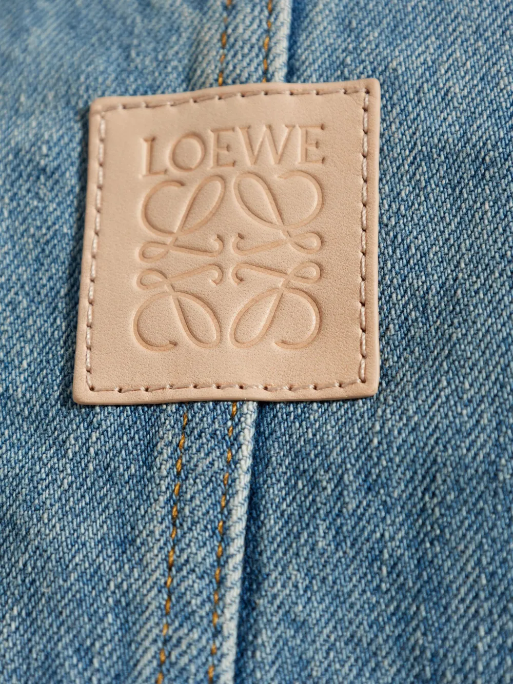 LOEWE raglan-sleeve denim jacket Blauw