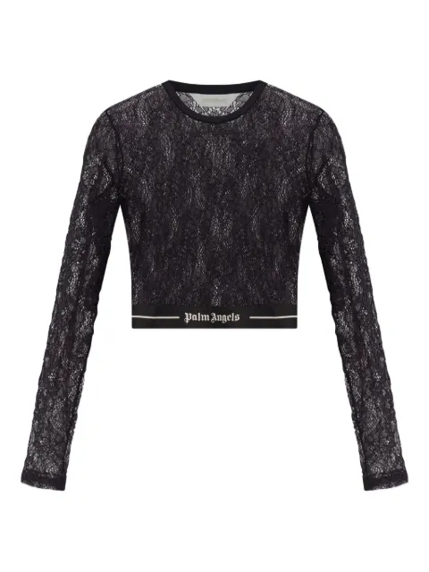 Palm Angels top de manga larga con encaje