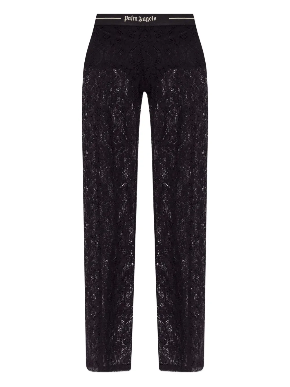 Palm Angels lace-floral trousers Zwart