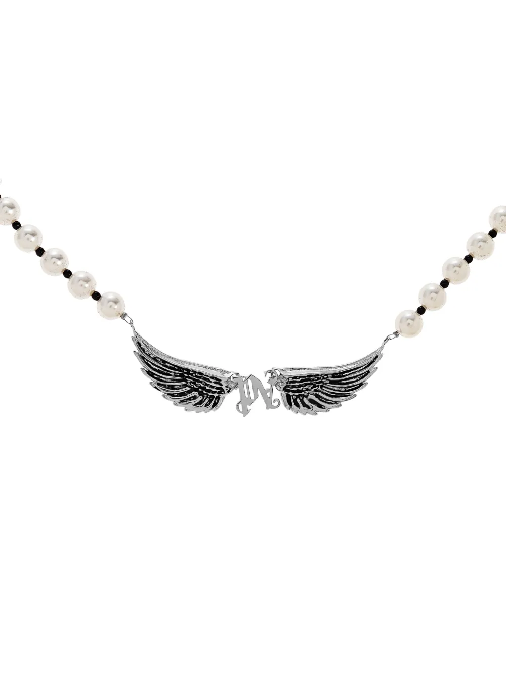 Palm Angels Wing-pendant Necklace In Metallic