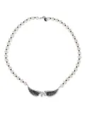 Palm Angels wing-pendant necklace - Silver