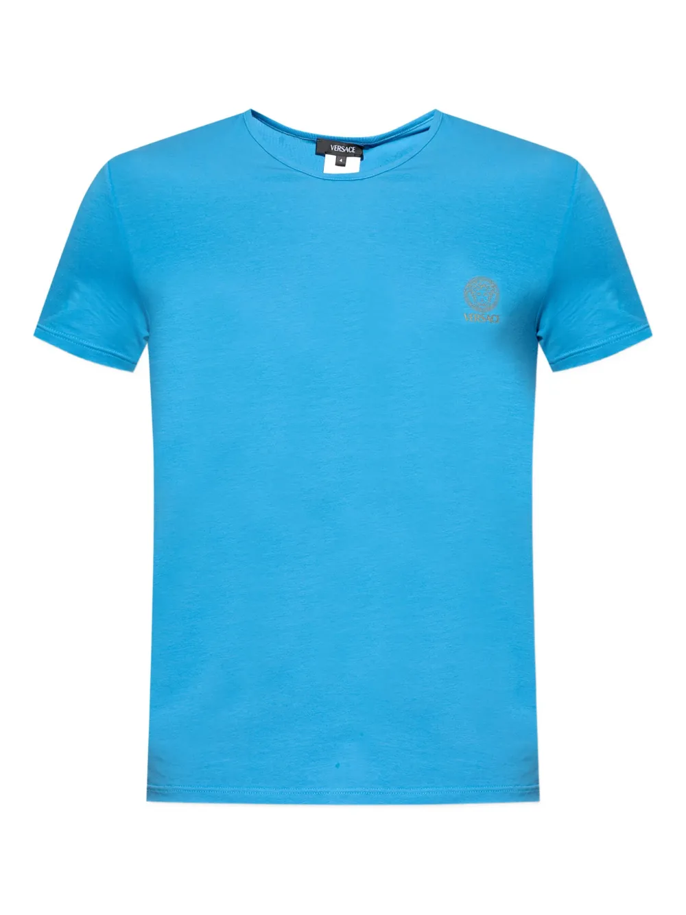 Versace logo-embellished cotton T-shirt Blauw