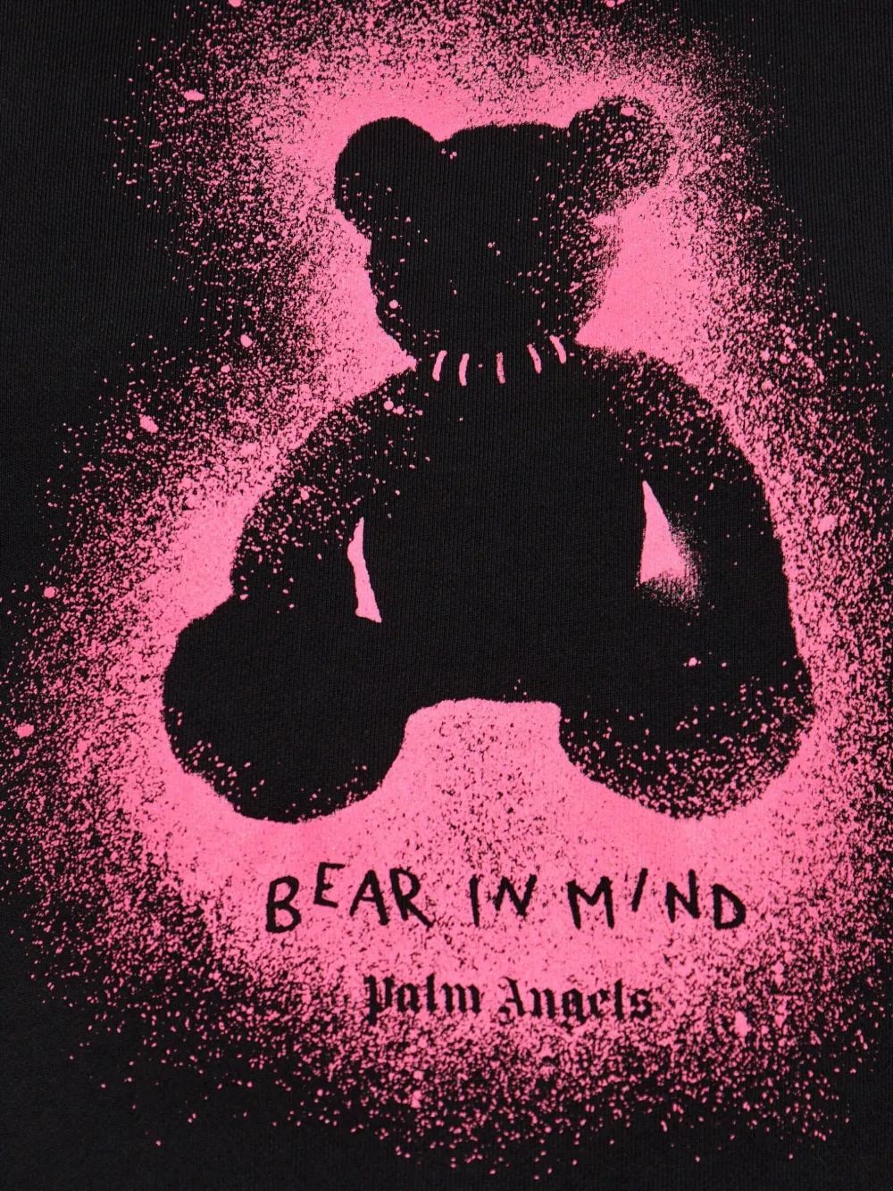 Palm Angels bear spray-paint sweatshirt Zwart