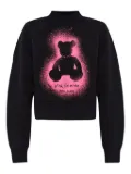 Palm Angels bear spray-paint sweatshirt - Black