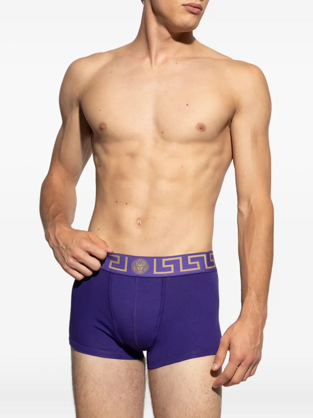 Versace Boxershorts met elastische tailleband Paars