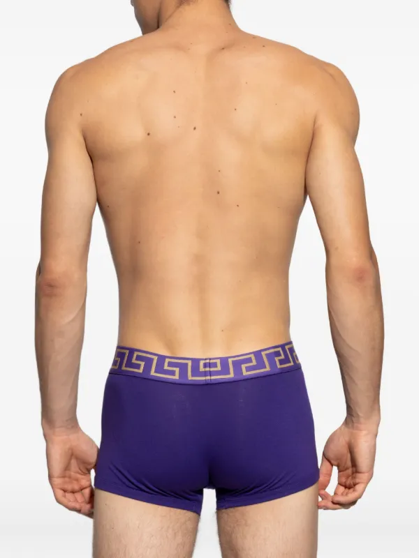 【正規品保証】新品 VERSACE ボクサーパンツ 3枚セットS パープルM1枚 メンズ デザイナー ボクサーパンツ | ヴェルサーチェ 日本