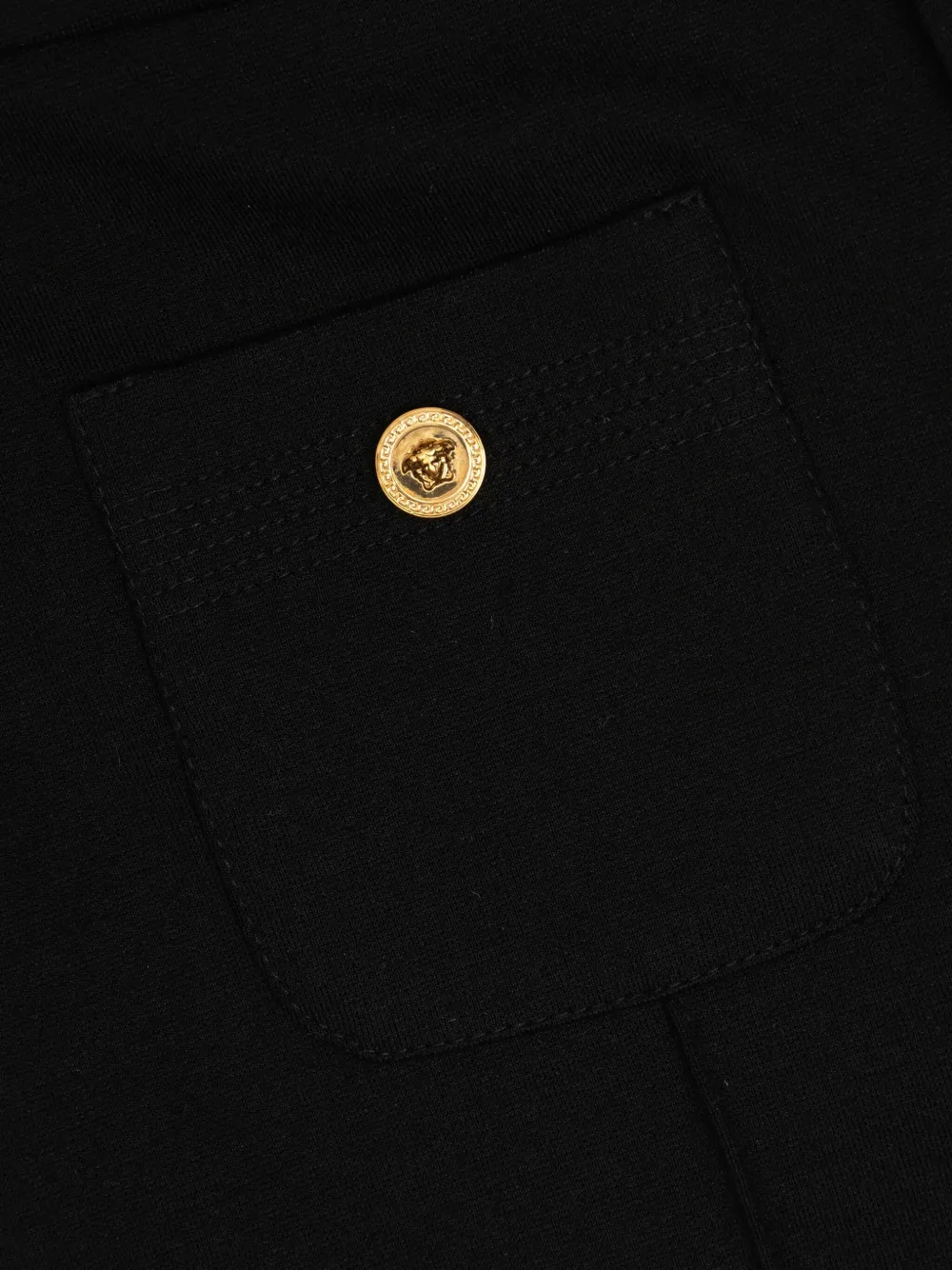 Versace Kids medusa-button trousers 1B000 BLACK