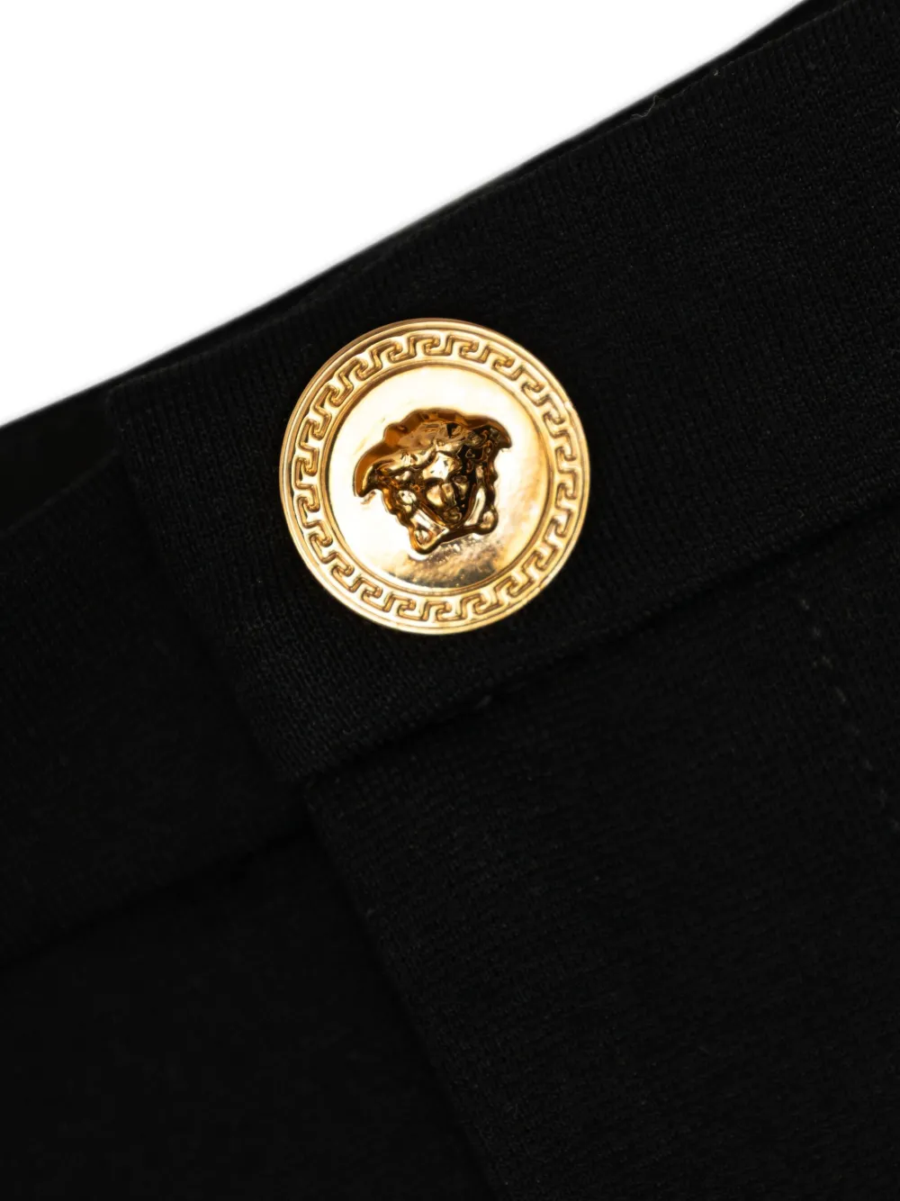 Versace Kids medusa-button trousers 1B000 BLACK