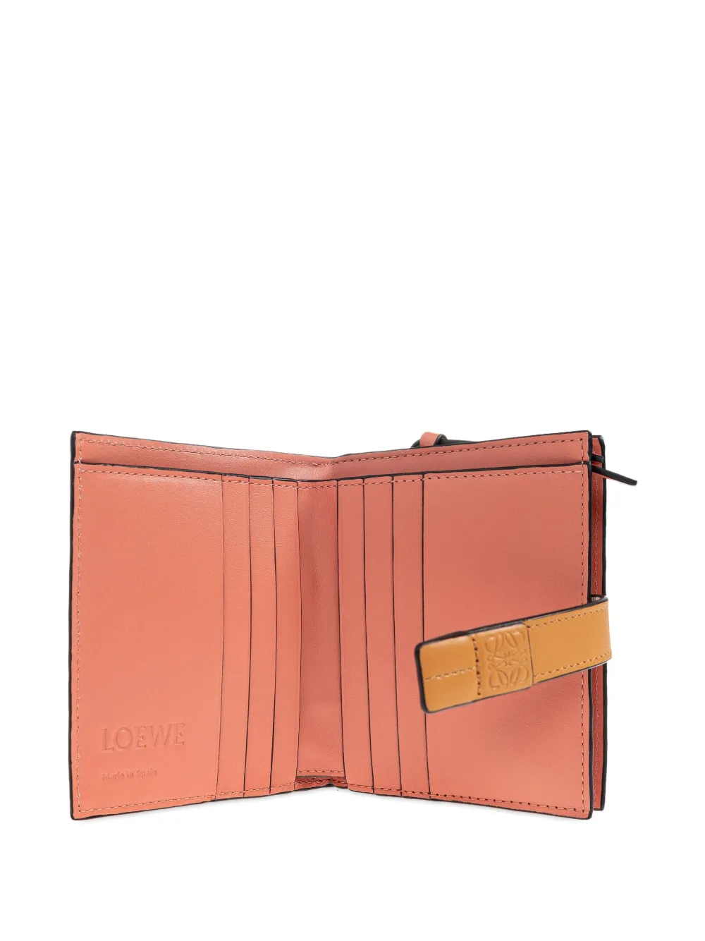 Loewe Two-tone Leather Wallet In Gray