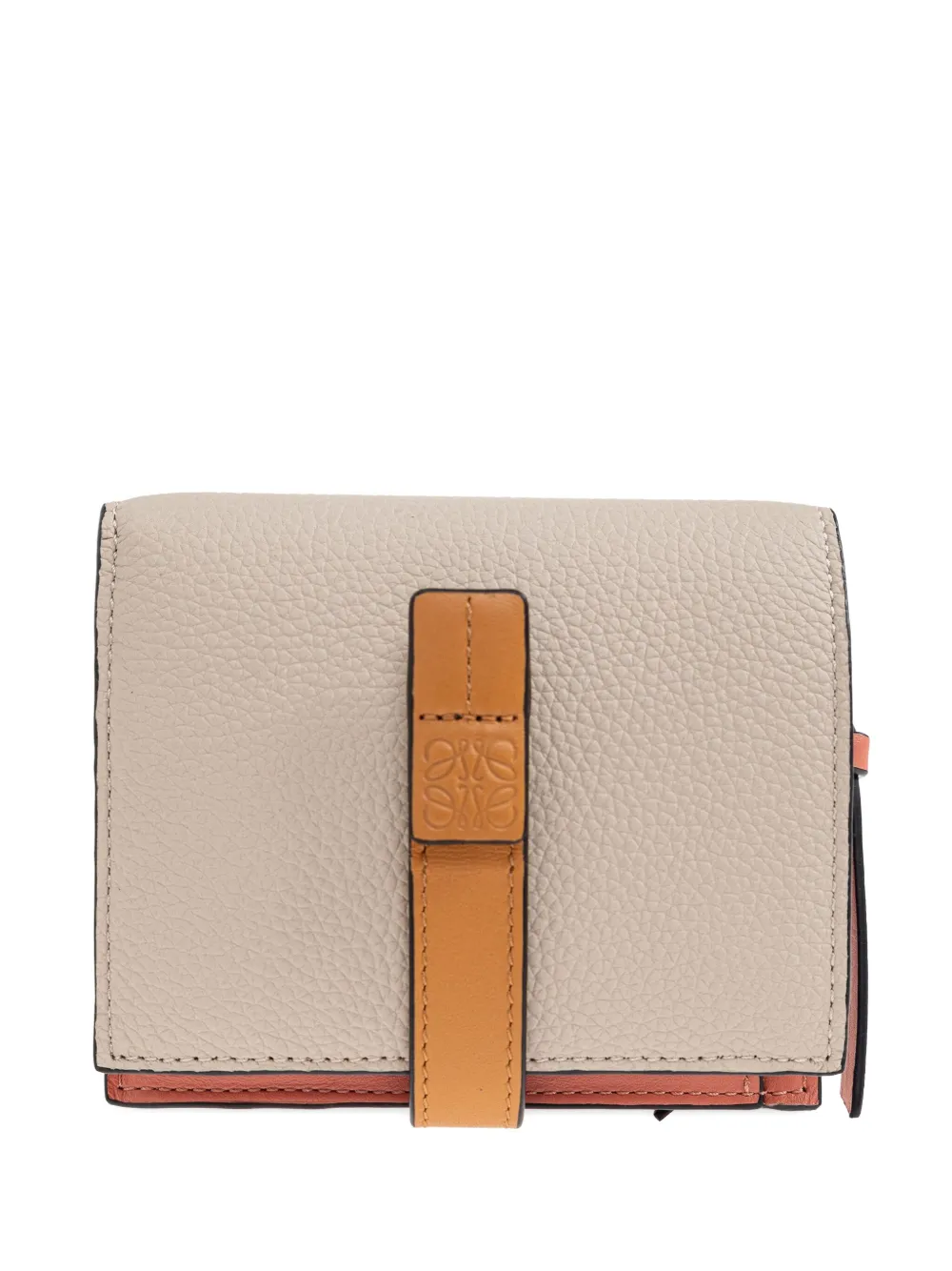 Loewe Two-tone Leather Wallet In Gray