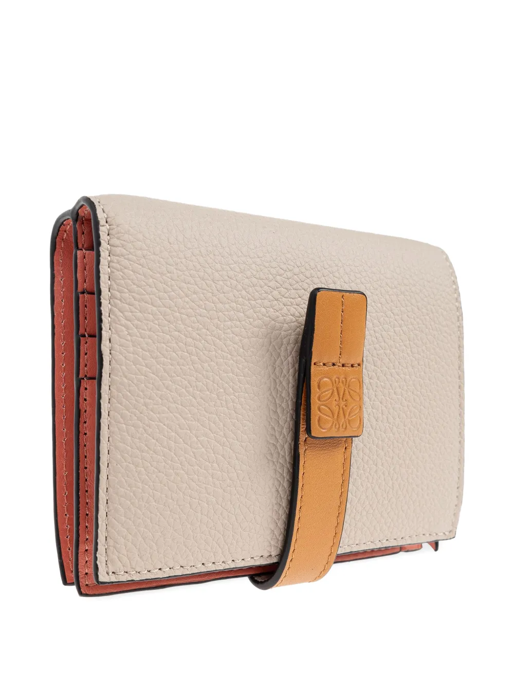 Loewe Two-tone Leather Wallet In Gray