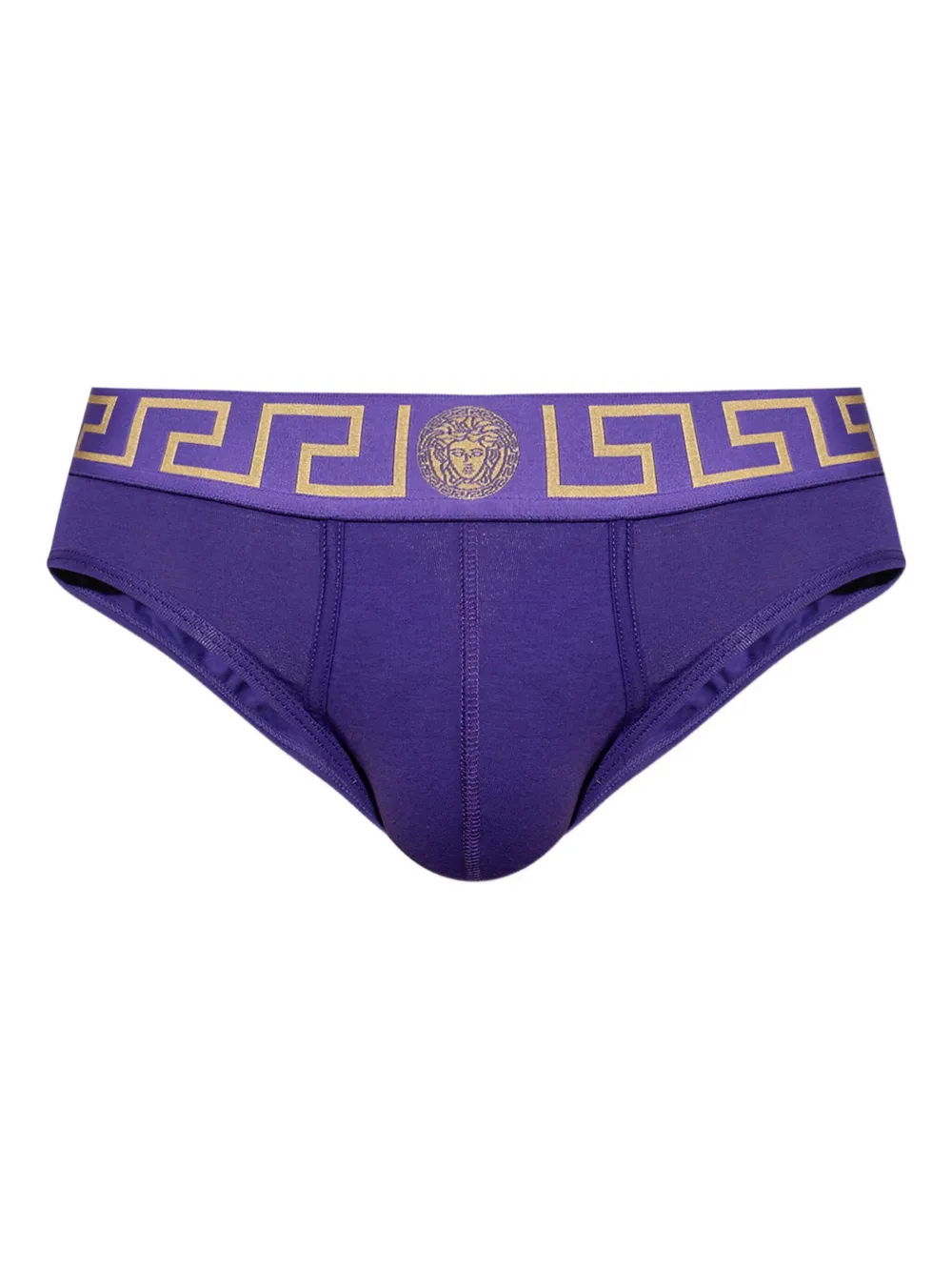 Versace Slip met Greca-detail Paars