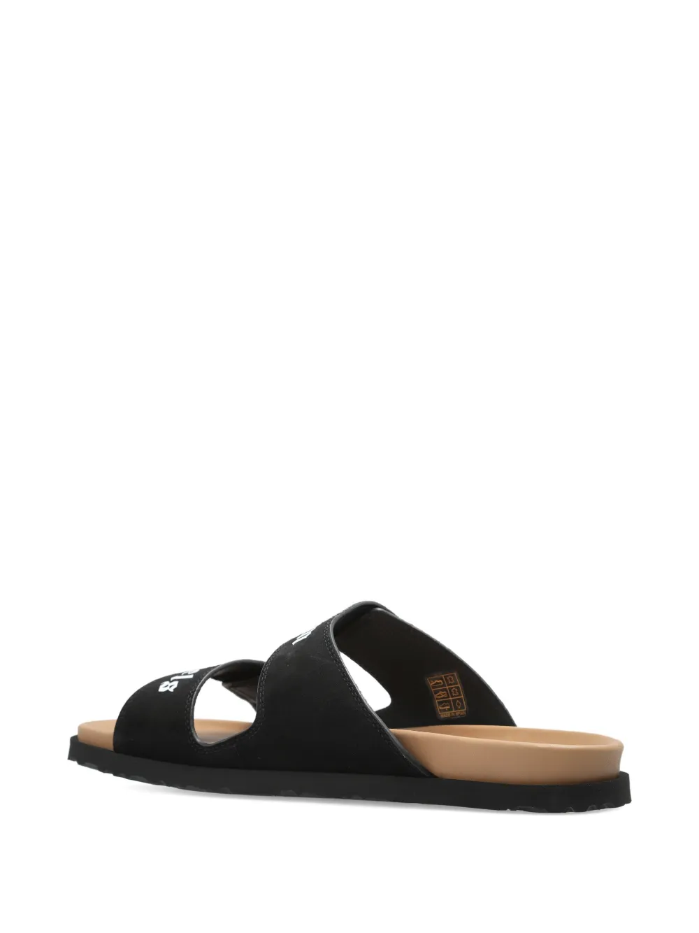 Palm Angels double-strap logo sandals Black