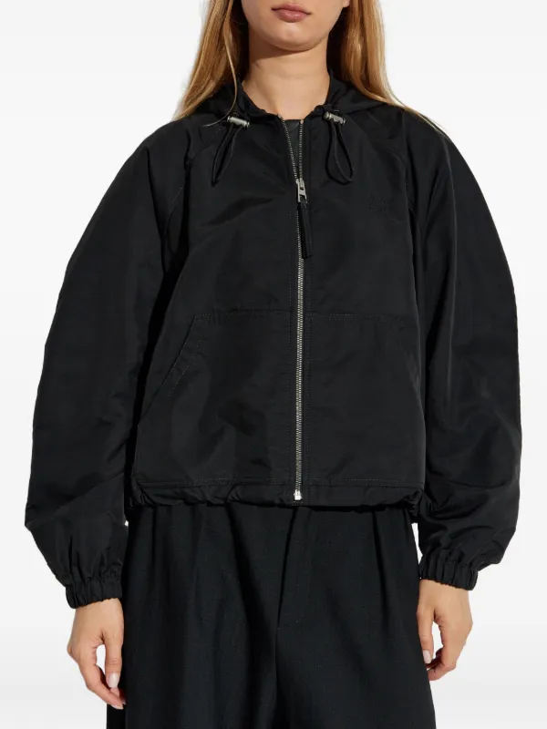 LOEWE Hooded Drawstring Bomber Jacket | Black | FARFETCH