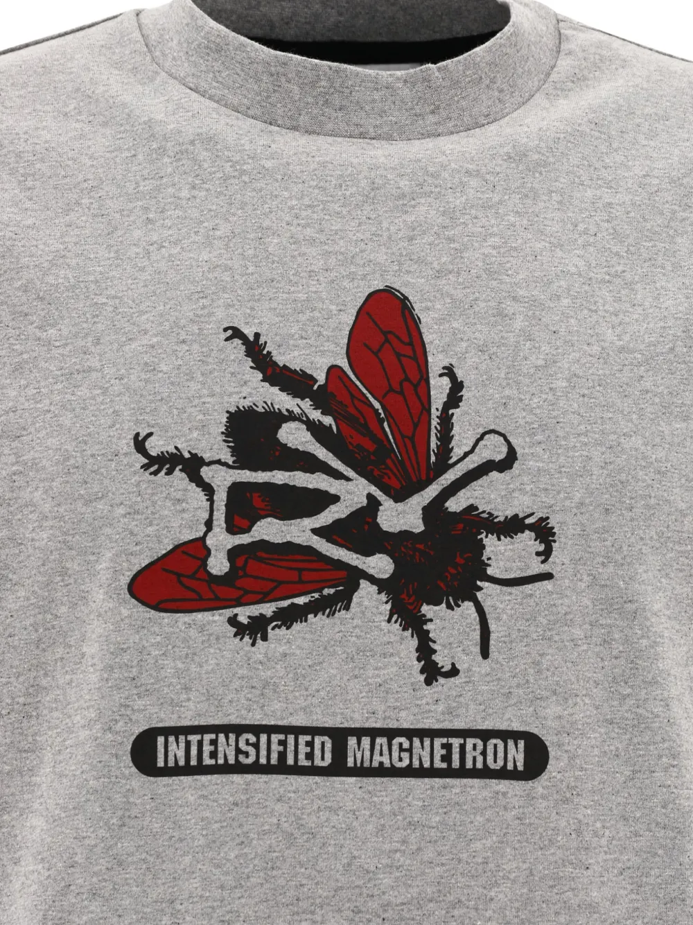 Rayon Vert Insect-motif Atom T-shirt In Gray