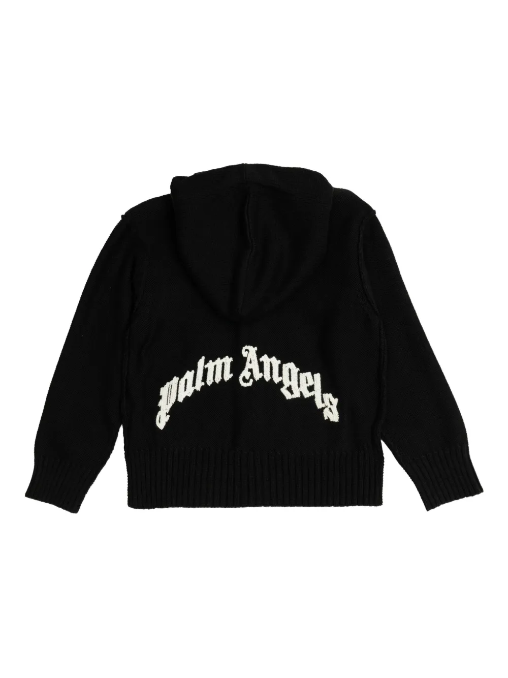 Palm Angels Kids Vest met capuchon en rits Zwart