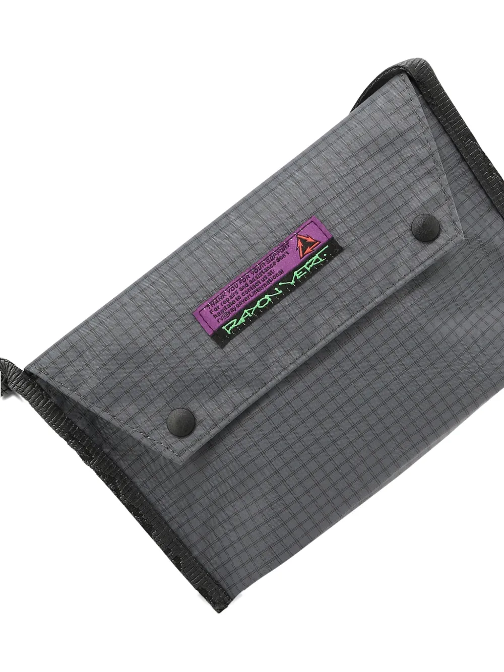 Rayon Vert Small Grid-pattern Flap Shoulder Bag In Gray