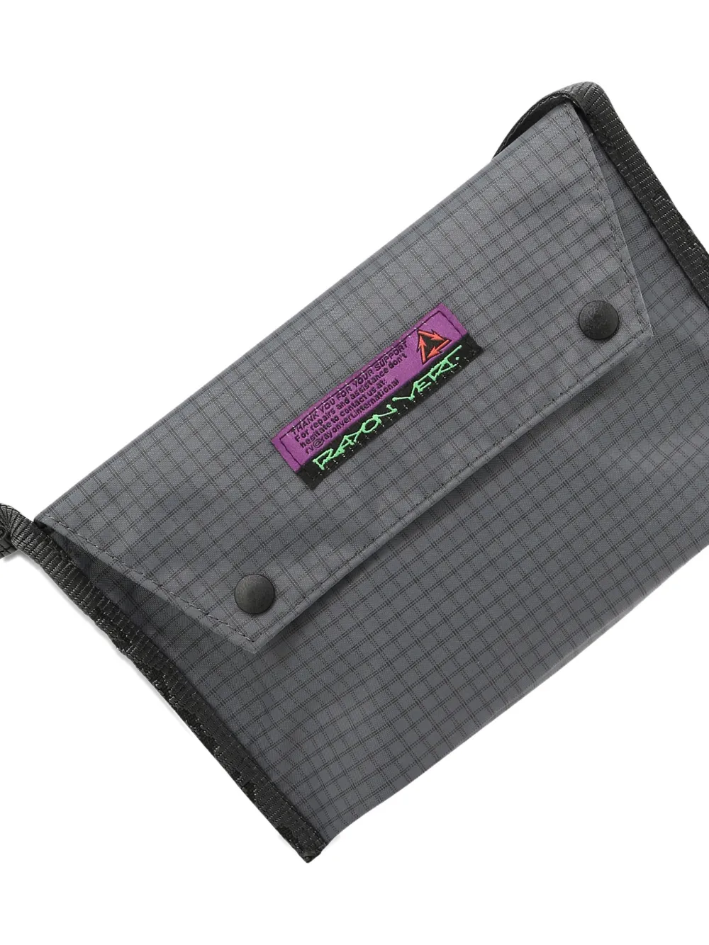 Rayon Vert Small Grid-pattern Flap Shoulder Bag In Gray