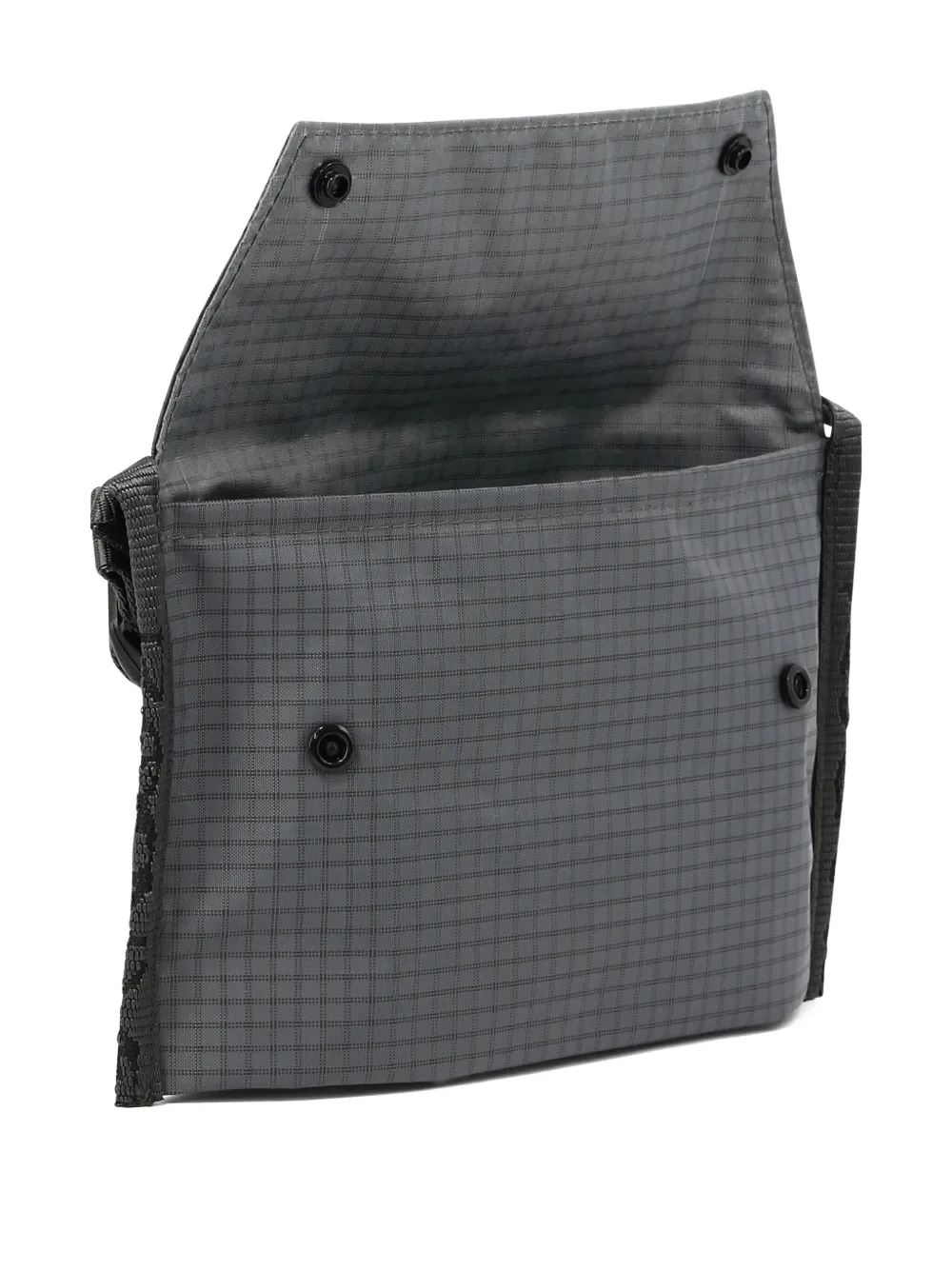 Rayon Vert Small Grid-pattern Flap Shoulder Bag In Gray