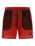 Rayon Vert mesh-panel shorts - Red