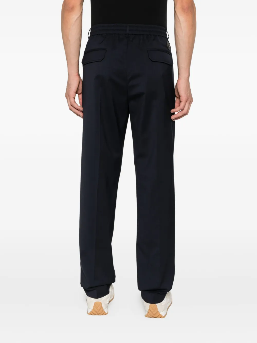 Moncler Broek van wolblend Blauw