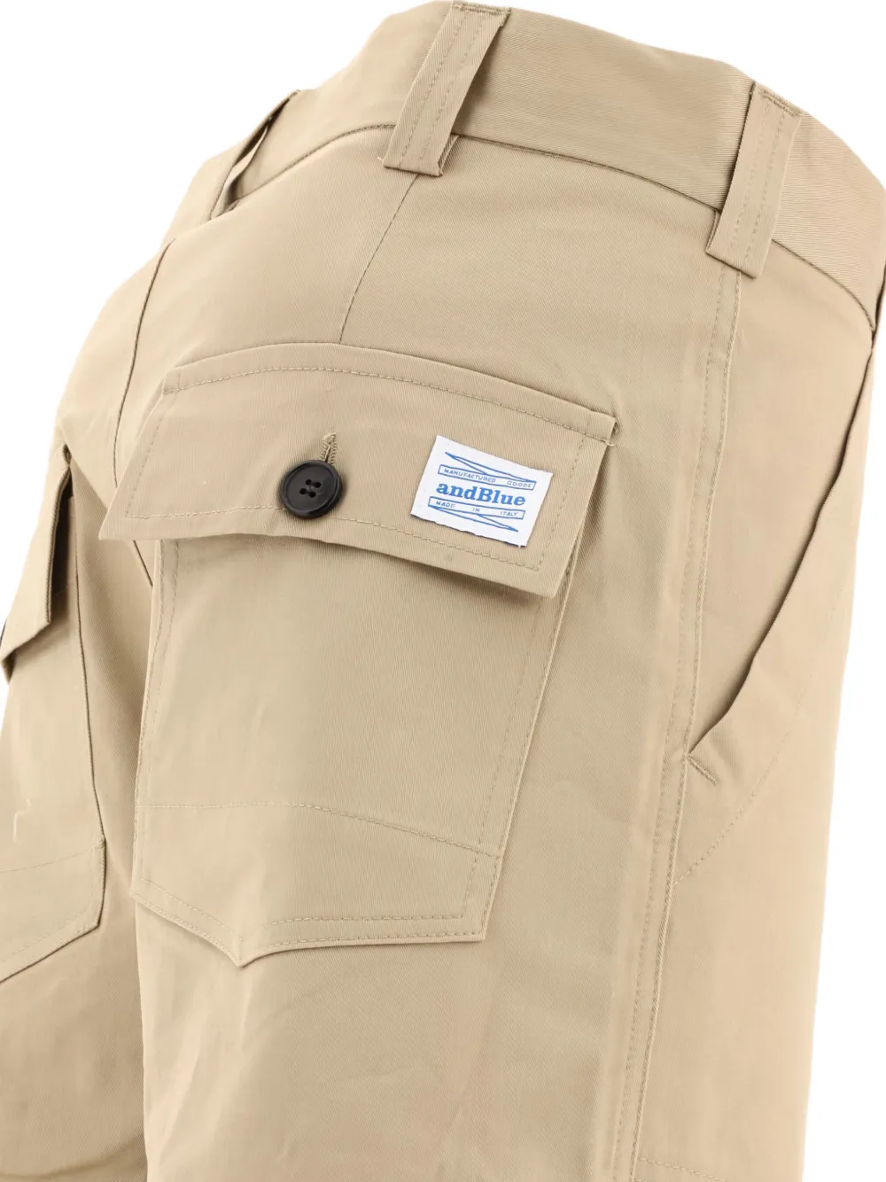 Andblue Patch-pockets Trousers In Neutral