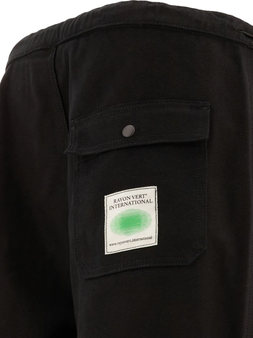 Rayon Vert Elasticated-waist Cotton Trousers In Black