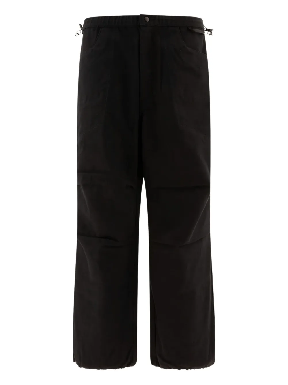 Rayon Vert elasticated-waist cotton trousers - Zwart