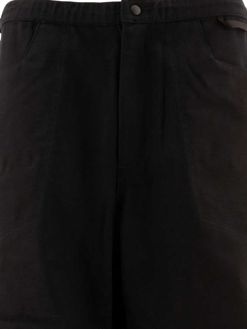 Rayon Vert Elasticated-waist Cotton Trousers In Black