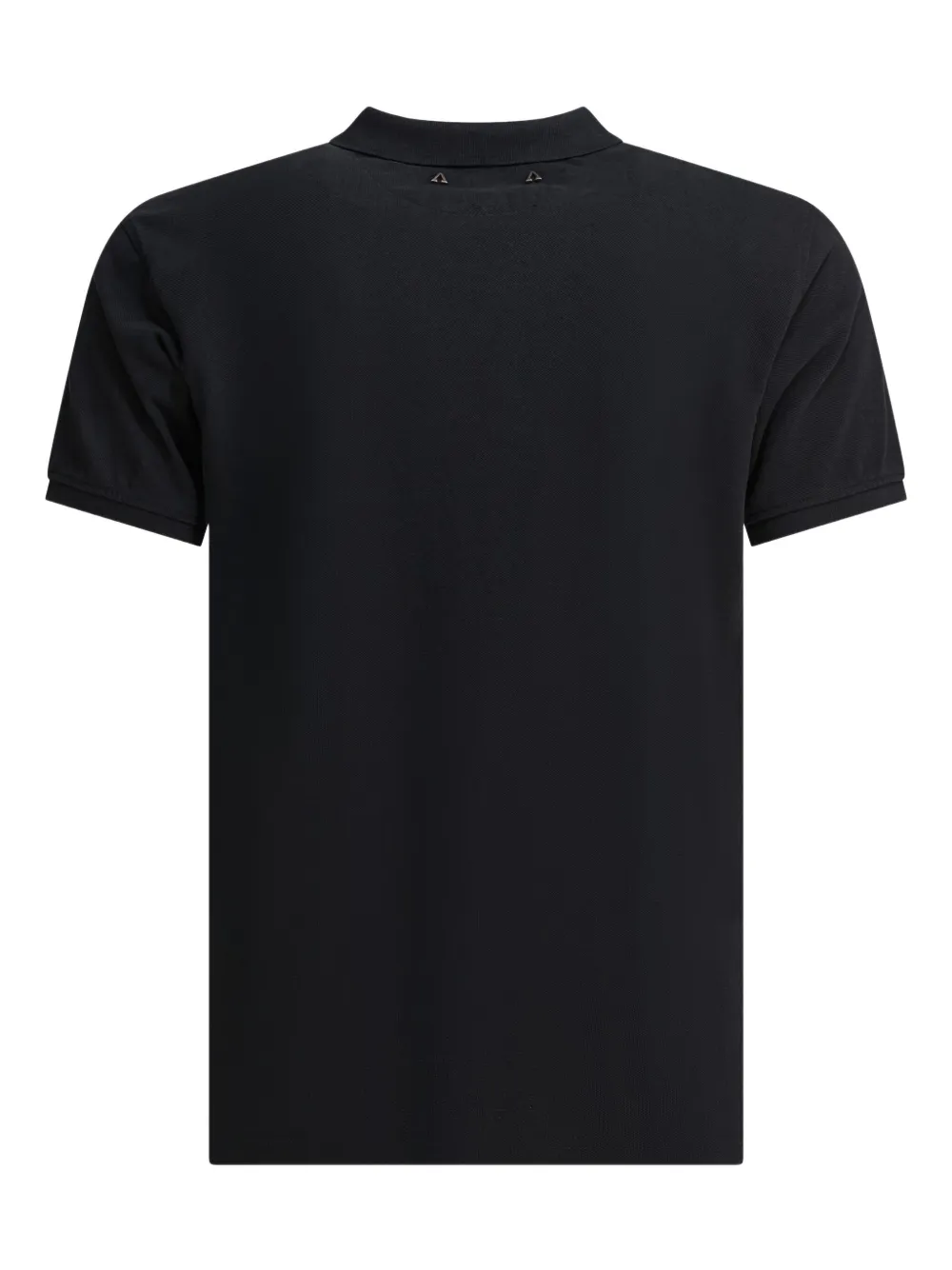 Altum Short-sleeve Buttoned Polo Shirt In Black