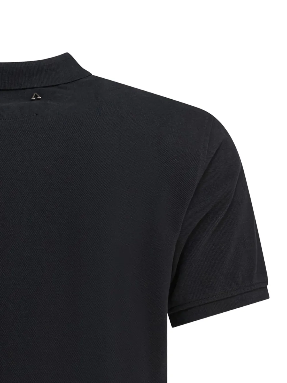 Altum Short-sleeve Buttoned Polo Shirt In Black