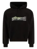 Rayon Vert graphic-print drawstring hoodie - Black