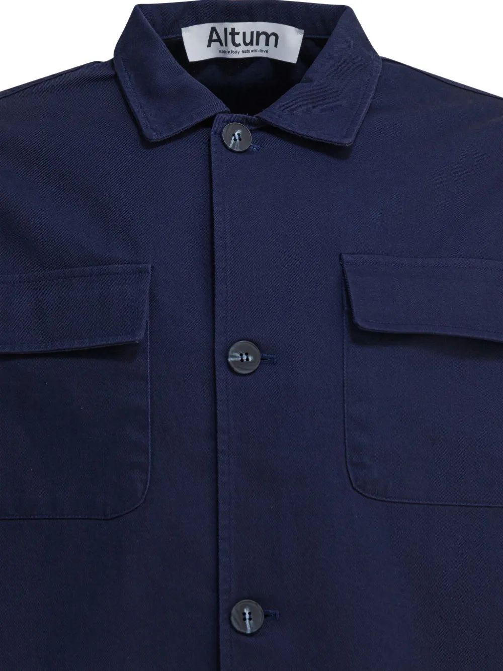ALTUM Katoenen shirtjack met dubbele zak Blauw