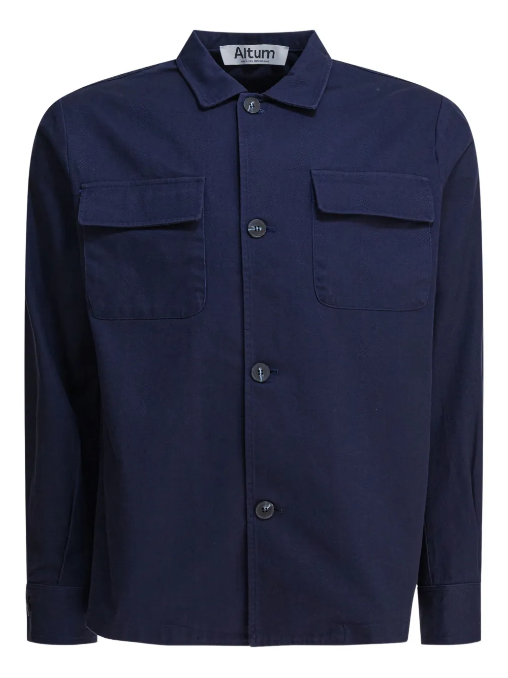 ALTUM double-pocket cotton shirt jacket | Blue | Image 1