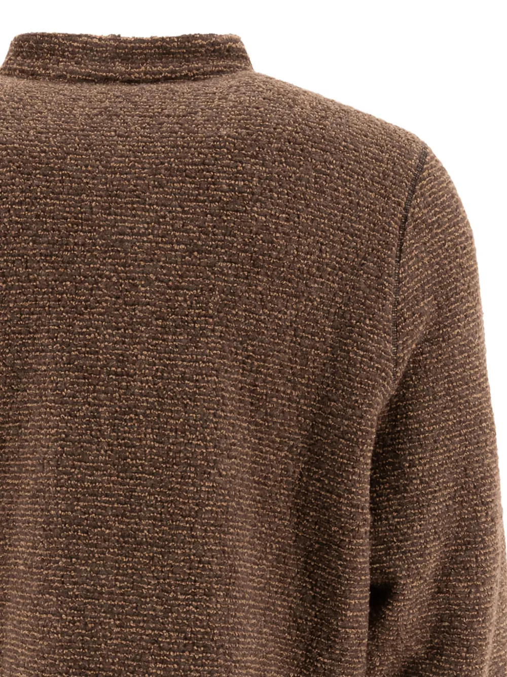 Rayon Vert Fleece jack met logopatch Brown
