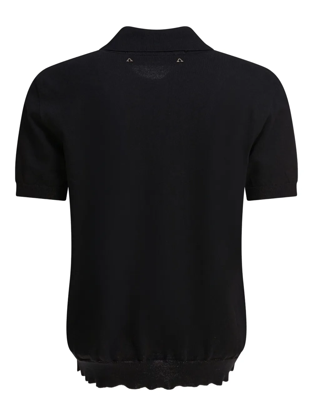 ALTUM short-sleeve knitted polo shirt - Zwart