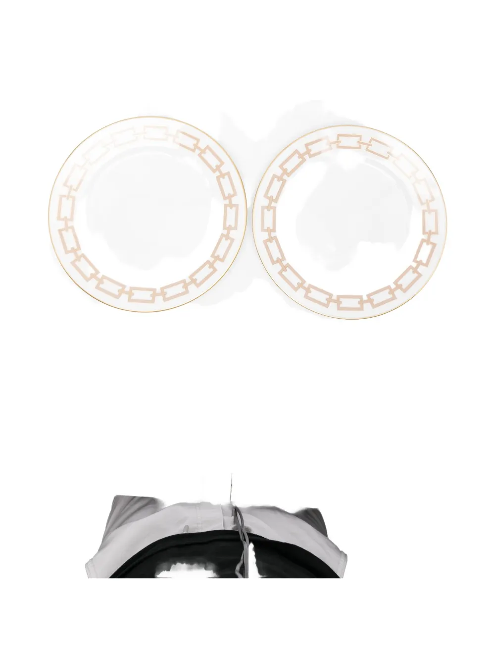 Ginori 1735 Catene Chain-link Border Plates (28cm) In White