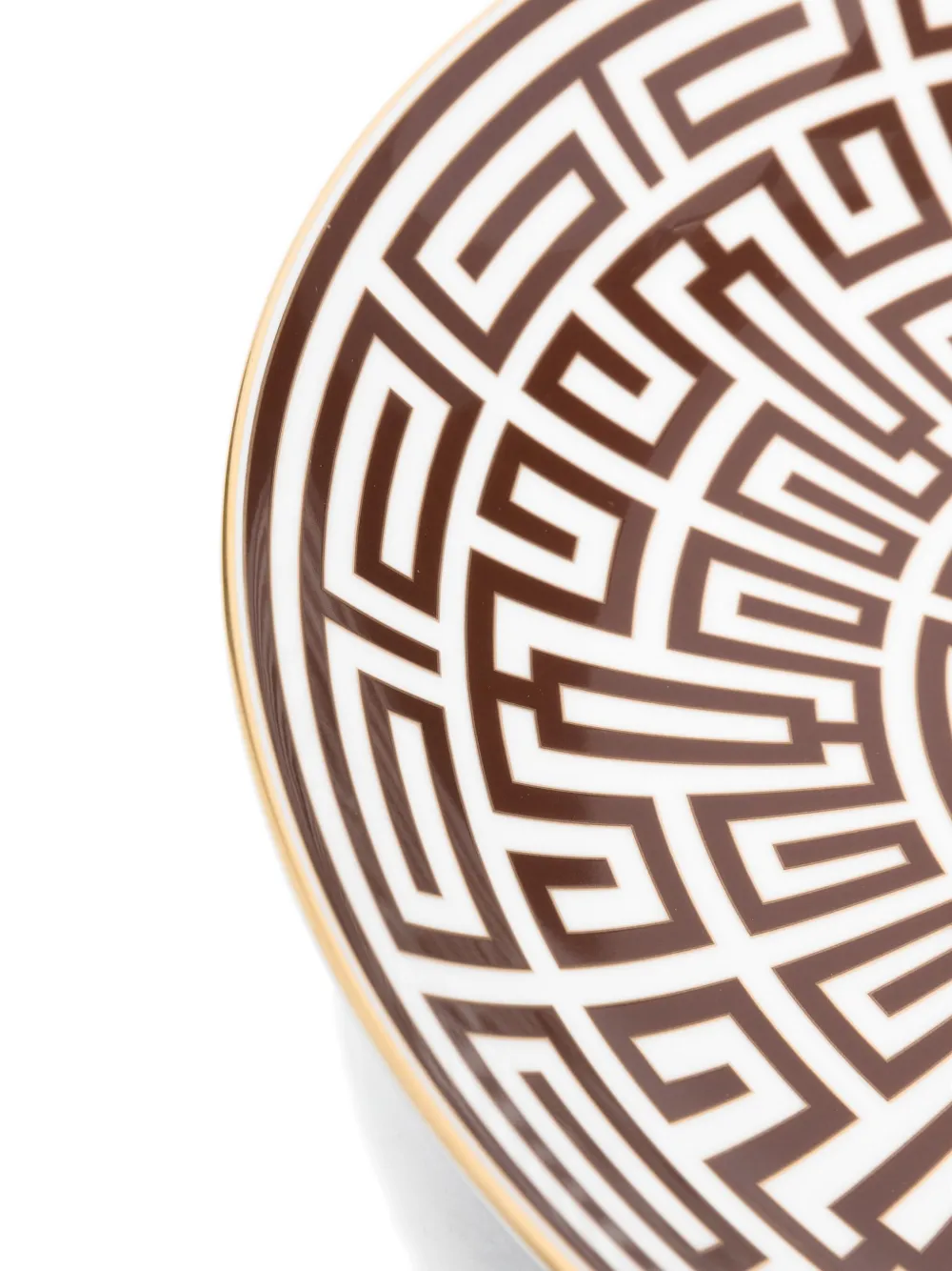 Ginori 1735 Labirinto Round Plate In Brown