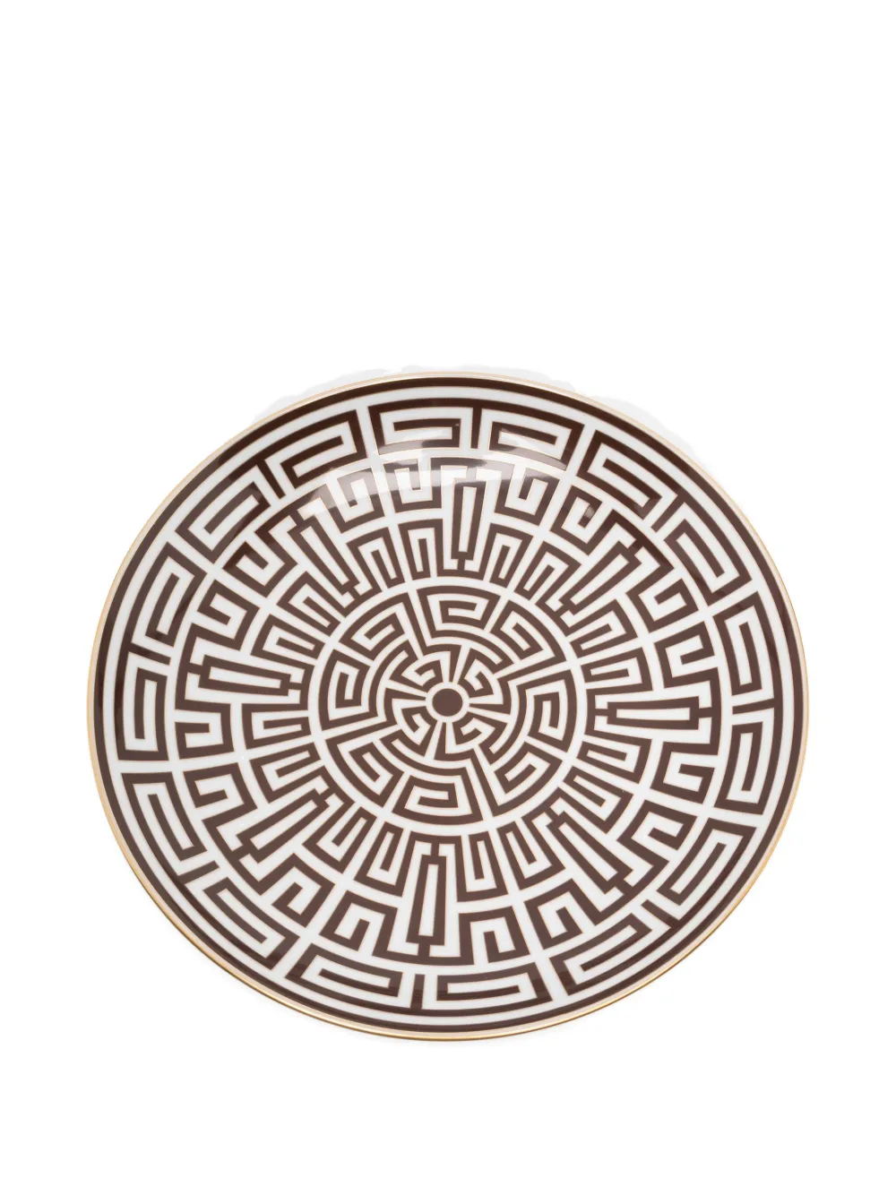 Ginori 1735 Labirinto Round Plate In Brown