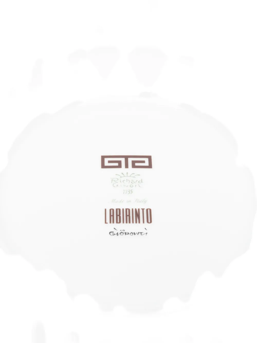 Ginori 1735 Labirinto Round Plate In Brown