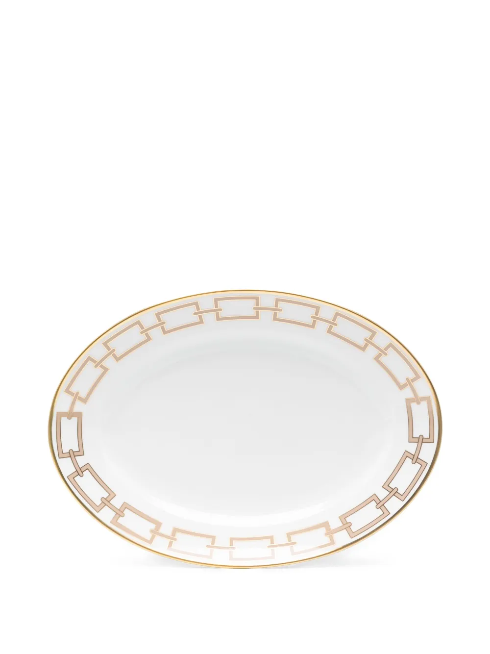 Ginori 1735 Oval-frame Gold-edged Platter (34cm) In White